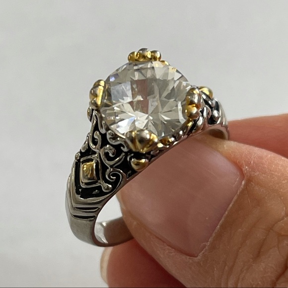 Premier Designs 4Ct CZ gold silver tone ring - Picture 12 of 12